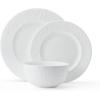 imageMikasa Bentlee Bone China Lightweight Chip Resistant 12 Piece Dinnerware Set Service for 4 WhiteClaire
