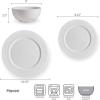 imageMikasa Bentlee Bone China Lightweight Chip Resistant 12 Piece Dinnerware Set Service for 4 WhiteHaven