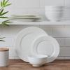 imageMikasa Bentlee Bone China Lightweight Chip Resistant 12 Piece Dinnerware Set Service for 4 WhiteHaven