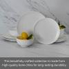 imageMikasa Bentlee Bone China Lightweight Chip Resistant 12 Piece Dinnerware Set Service for 4 WhiteKyler