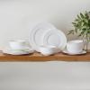 imageMikasa Bentlee Bone China Lightweight Chip Resistant 12 Piece Dinnerware Set Service for 4 WhiteMiles