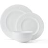 imageMikasa Bentlee Bone China Lightweight Chip Resistant 12 Piece Dinnerware Set Service for 4 WhiteMiles