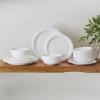 imageMikasa Bentlee Bone China Lightweight Chip Resistant 12 Piece Dinnerware Set Service for 4 WhiteShay