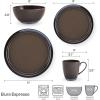 imageMikasa Elura Espresso 16 Piece Dinnerware Set Service for 4