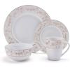imageMikasa Floral Metallic Gold 32 Piece Dinnerware Set Service For 8 White