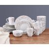 imageMikasa Floral Metallic Gold 32 Piece Dinnerware Set Service For 8 White