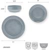 imageMikasa Jensen 12 Piece Dinnerware Bowl Set Service for 4 Multicolored
