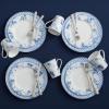 imageMikasa Kiley Bone China Lightweight Chip Resistant 16 Piece Dinnerware Set Service for 4Blue and White