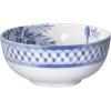 imageMikasa Kiley Bone China Lightweight Chip Resistant 16 Piece Dinnerware Set Service for 4Blue and White