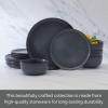 imageMikasa Mayer 12 Piece Dinnerware Set Service for 4 Gray