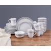 imageMikasa Starburst Metallic Gold 32 Piece Dinnerware Set Service For 8 White