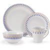imageMikasa Starburst Metallic Gold 32 Piece Dinnerware Set Service For 8 White