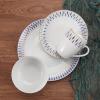 imageMikasa Starburst Metallic Gold 32 Piece Dinnerware Set Service For 8 White