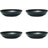 imageMikasa Swirl Coupe Black 16 Piece Dinnerware Set Service For 4 Gaphite Ombre