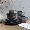 imageMikasa Swirl Speckle 16 Piece Dinnerware Set Service for 4 Graphite