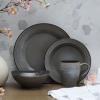 imageMikasa Swirl Speckle 16 Piece Dinnerware Set Service for 4 Graphite