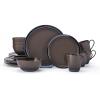 imageMikasa Elura Espresso 16 Piece Dinnerware Set Service for 4
