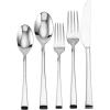 imageMikasa Rockford 20Piece Flatware Set for 4 180 Stainless Steel Silverware Includes Forks Knives Spoons Durable Everyday Cutlery Set