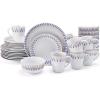 imageMikasa Starburst Metallic Gold 32 Piece Dinnerware Set Service For 8 White