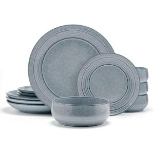 imageMikasa Jensen 12 Piece Dinnerware Bowl Set Service for 4 Multicolored
