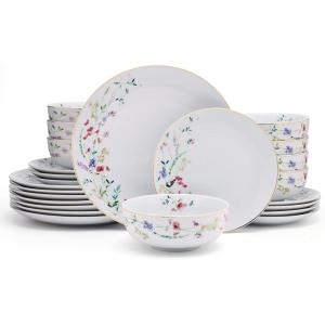 imageMikasa Kalina Metallic 24 Piece Dinnerware Set Service for 8