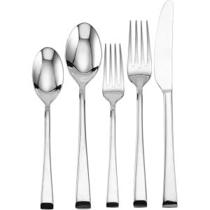 imageMikasa Rockford 20Piece Flatware Set for 4 180 Stainless Steel Silverware Includes Forks Knives Spoons Durable Everyday Cutlery Set