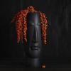 imageMikasa Matte Black Ceramic Face Vase  Contemporary Look for Faux or Dried Flowers  20inch Decorative Vase  Modern Home Decor Accent Piece  Unique Tabletop Centerpiece