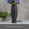 imageMikasa Matte Black Ceramic Face Vase  Contemporary Look for Faux or Dried Flowers  20inch Decorative Vase  Modern Home Decor Accent Piece  Unique Tabletop Centerpiece