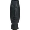 imageMikasa Matte Black Ceramic Face Vase  Contemporary Look for Faux or Dried Flowers  20inch Decorative Vase  Modern Home Decor Accent Piece  Unique Tabletop Centerpiece