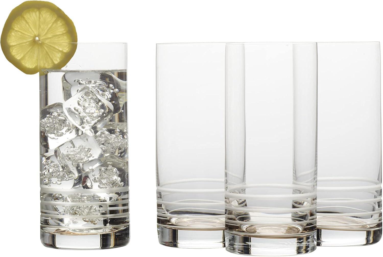 imageMikasa Cal Ombre Highball Tumbler Cups Set of 4 17Ounce GrayHighball