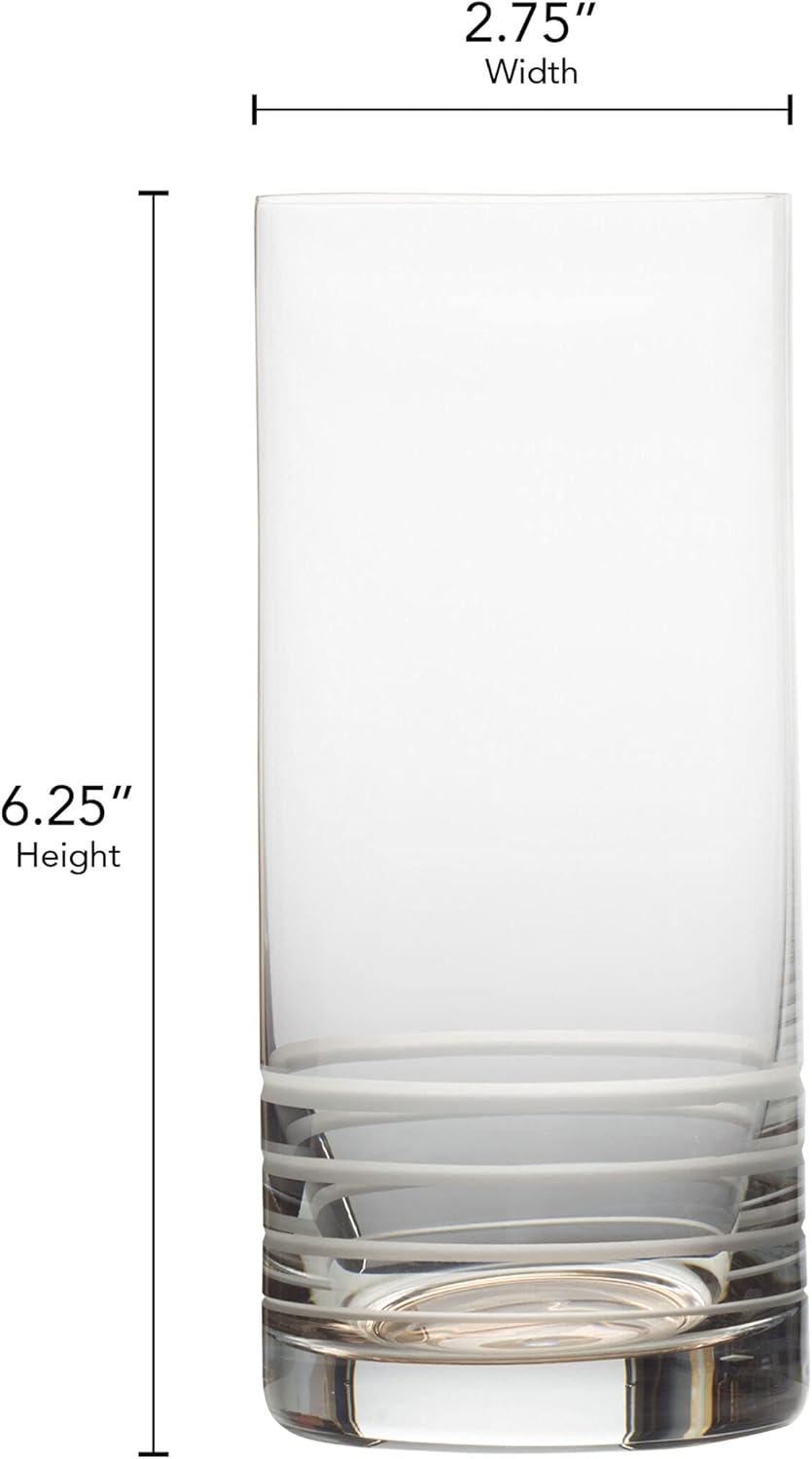 imageMikasa Cal Ombre Highball Tumbler Cups Set of 4 17Ounce GrayHighball