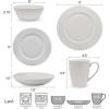imageMikasa Samantha Bone China Lightweight Chip Resistant 40 Piece Dinnerware Set Service for 8Levi