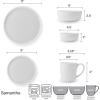 imageMikasa Samantha Bone China Lightweight Chip Resistant 40 Piece Dinnerware Set Service for 8Samantha