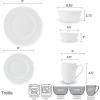 imageMikasa Samantha Bone China Lightweight Chip Resistant 40 Piece Dinnerware Set Service for 8Trellis