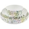 imageMikasa Tivoli Garden Bone China Lightweight Chip Resistant 9 Piece Dinnerware Bowl Set Service for 3Multicolor