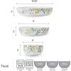 imageMikasa Tivoli Garden Bone China Lightweight Chip Resistant 9 Piece Dinnerware Bowl Set Service for 3Multicolor