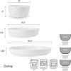 imageMikasa Tivoli Garden Bone China Lightweight Chip Resistant 9 Piece Dinnerware Bowl Set Service for 3White