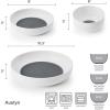 imageMikasa Tivoli Garden Bone China Lightweight Chip Resistant 9 Piece Dinnerware Bowl Set Service for 3White