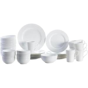 imageMikasa Samantha Bone China Lightweight Chip Resistant 40 Piece Dinnerware Set Service for 8Delray