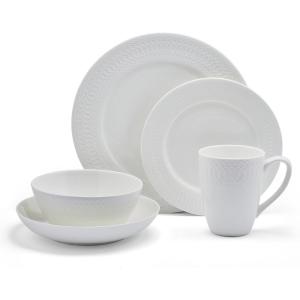 imageMikasa Samantha Bone China Lightweight Chip Resistant 40 Piece Dinnerware Set Service for 8Levi