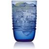 imageMikasa Ciara 18 Oz Highball Tall Juice Water Beverage Drinking Glasses Cups Set of 4 Cobalt