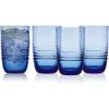 imageMikasa Ciara 18 Oz Highball Tall Juice Water Beverage Drinking Glasses Cups Set of 4 Cobalt