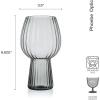 imageMikasa Phoebe Modern 19 Oz Optic Goblet Cups Tall Drinking Glasses Set of 4 GrayGray