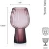 imageMikasa Phoebe Modern 19 Oz Optic Goblet Cups Tall Drinking Glasses Set of 4 GrayLilac