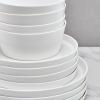 imageMikasa Rylee High Rim 12 Piece Bone China Durable Chip Resistant Lightweight Dinnerware Set Service for 4 White