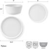 imageMikasa Rylee High Rim 12 Piece Bone China Durable Chip Resistant Lightweight Dinnerware Set Service for 4 White