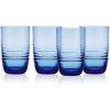 imageMikasa Ciara 18 Oz Highball Tall Juice Water Beverage Drinking Glasses Cups Set of 4 Cobalt