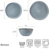 imageMikasa Benson 12 Piece Stoneware Dinnerware Set Service for 4 Plate and Bowl Modern with Organic Freeform Shape for Everyday Dining Blue