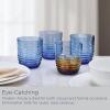 imageMikasa Ciara 14 Oz Double Old Fashioned Rocks Juice Water Beverage Cups Set of 4 Cobalt