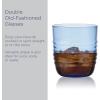 imageMikasa Ciara 14 Oz Double Old Fashioned Rocks Juice Water Beverage Cups Set of 4 Cobalt